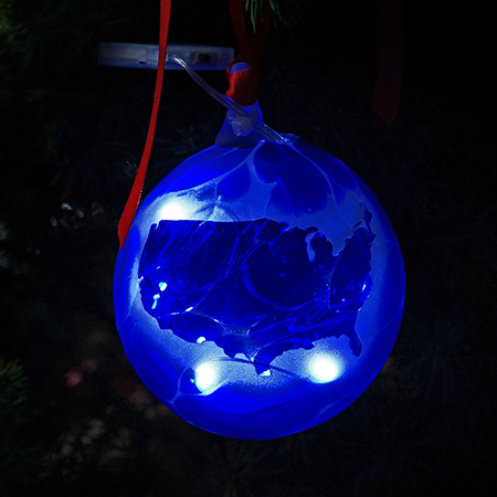 American Union Spirit Glass LED Ornament