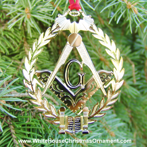 1994 Mount Vernon Three Great Lights of Masonry Ornament