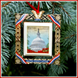 2010 US Capitol Marble Framed Dome Ornament
