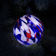 Patriotic Glass Fairy Ball Ornament