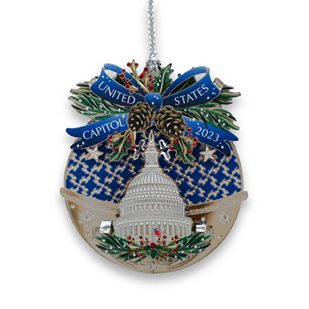 2023 US Capitol Etched Bulb Ornament