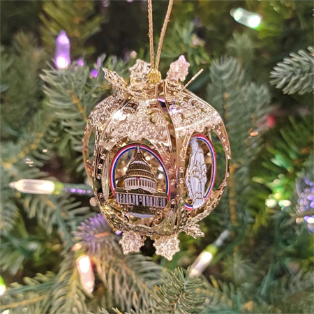 Capitol Paneled Sphere Ornament